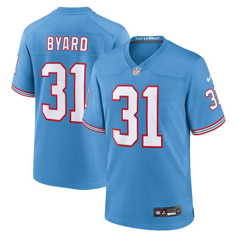 Men Tennessee Titans #31 Kevin Byard Nike Light Blue Oilers Throwback Alternate Game Player NFL Jersey->tennessee titans->NFL Jersey